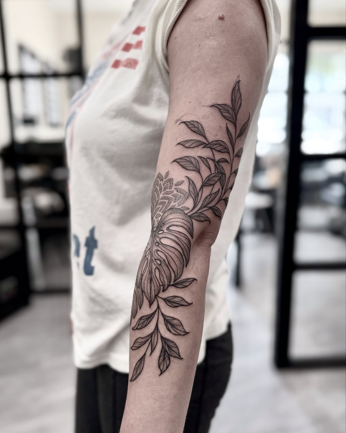 Tattoo by @shakuto_tattoos — dotwork, black_and_grey