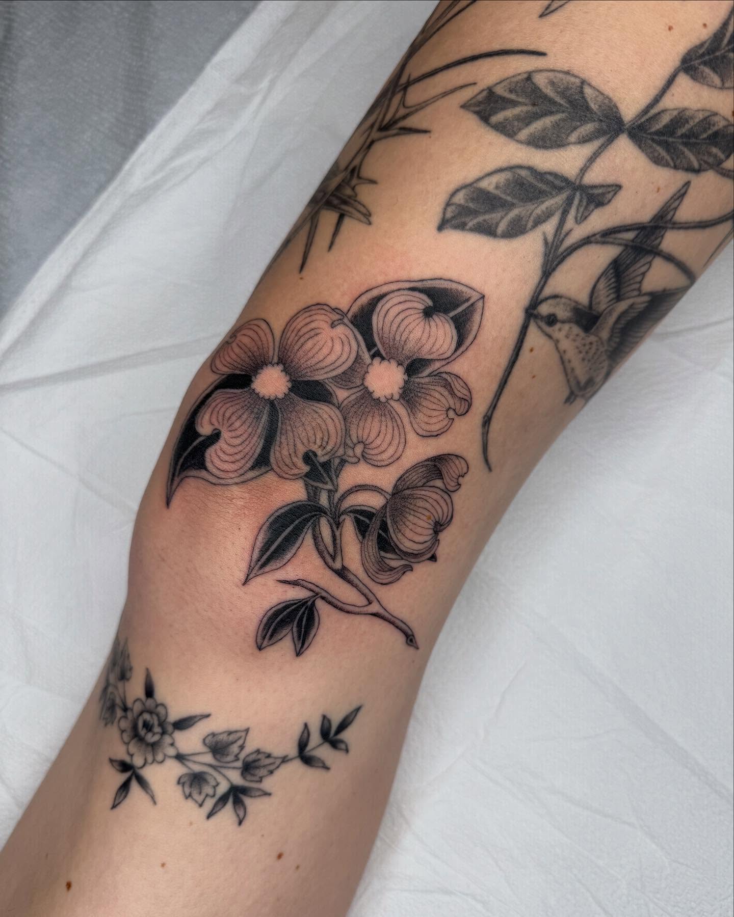 Tattoo by @mothmilk — black_and_grey