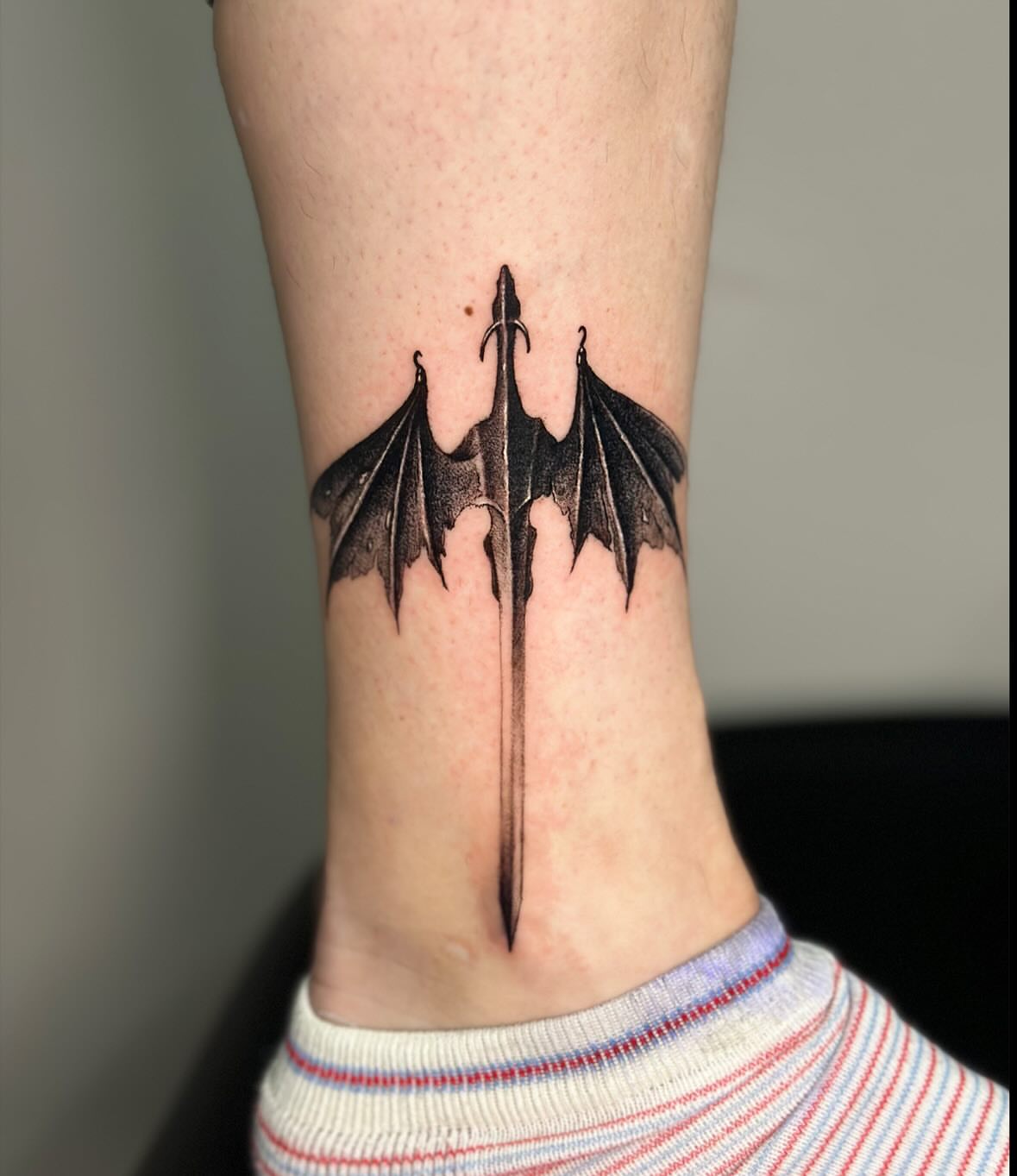 Dragon wings realism tattoo on the forearm by mia's tattoo, Los Angeles, California
