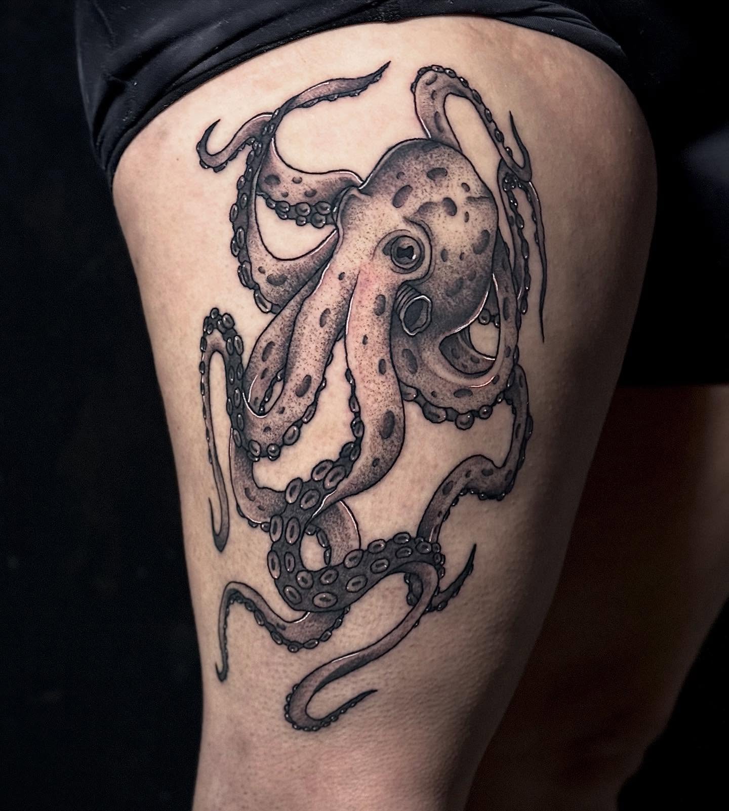 Tattoo by @luckyseventattoos — black_and_grey, realism