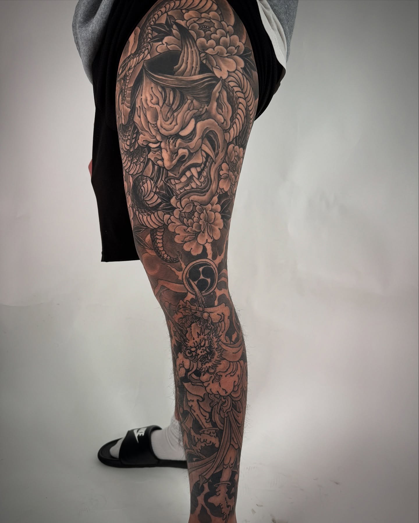 Japanese irezumi japanese irezumi tattoo on the leg by Tattooer by Trade Wannabe Artist at Heart