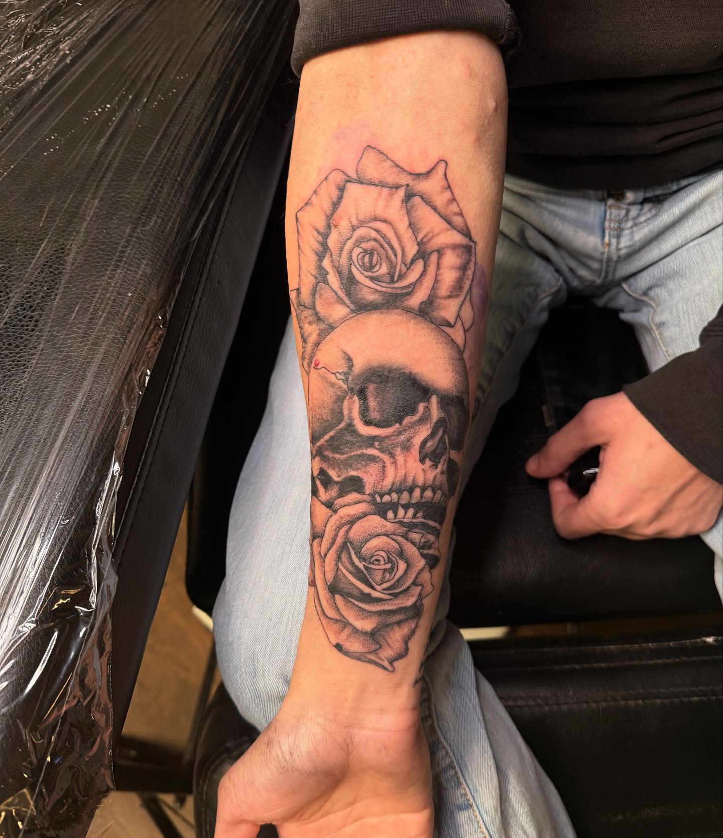 Tattoo by @kreidler_inks — black_and_grey, realism