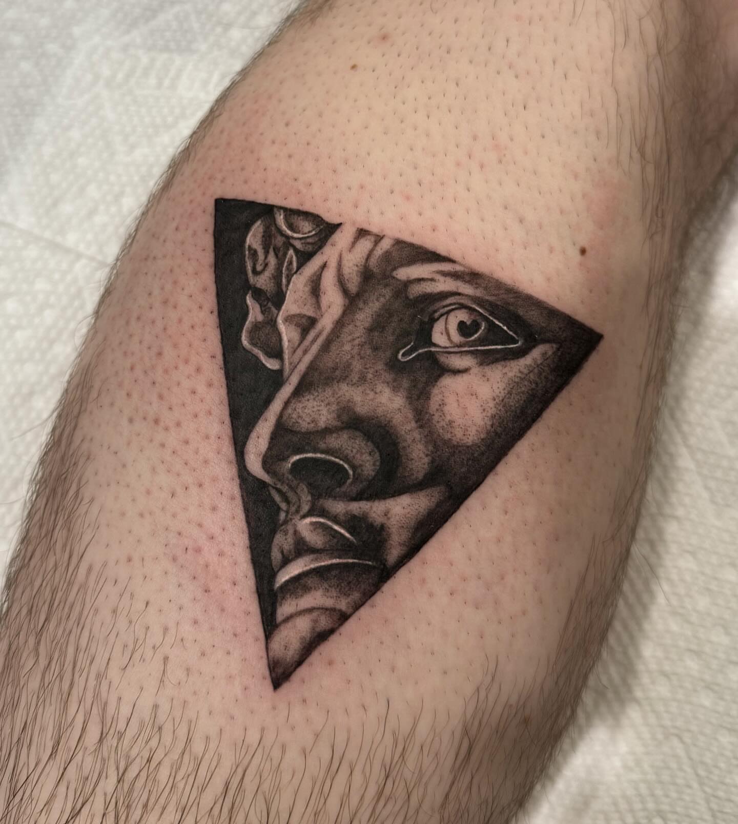 Tattoo by @ireland_tattoo — dotwork, black_and_grey