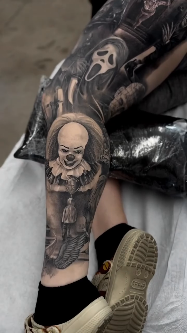 Horror movie characters realism tattoo by Nance⚡