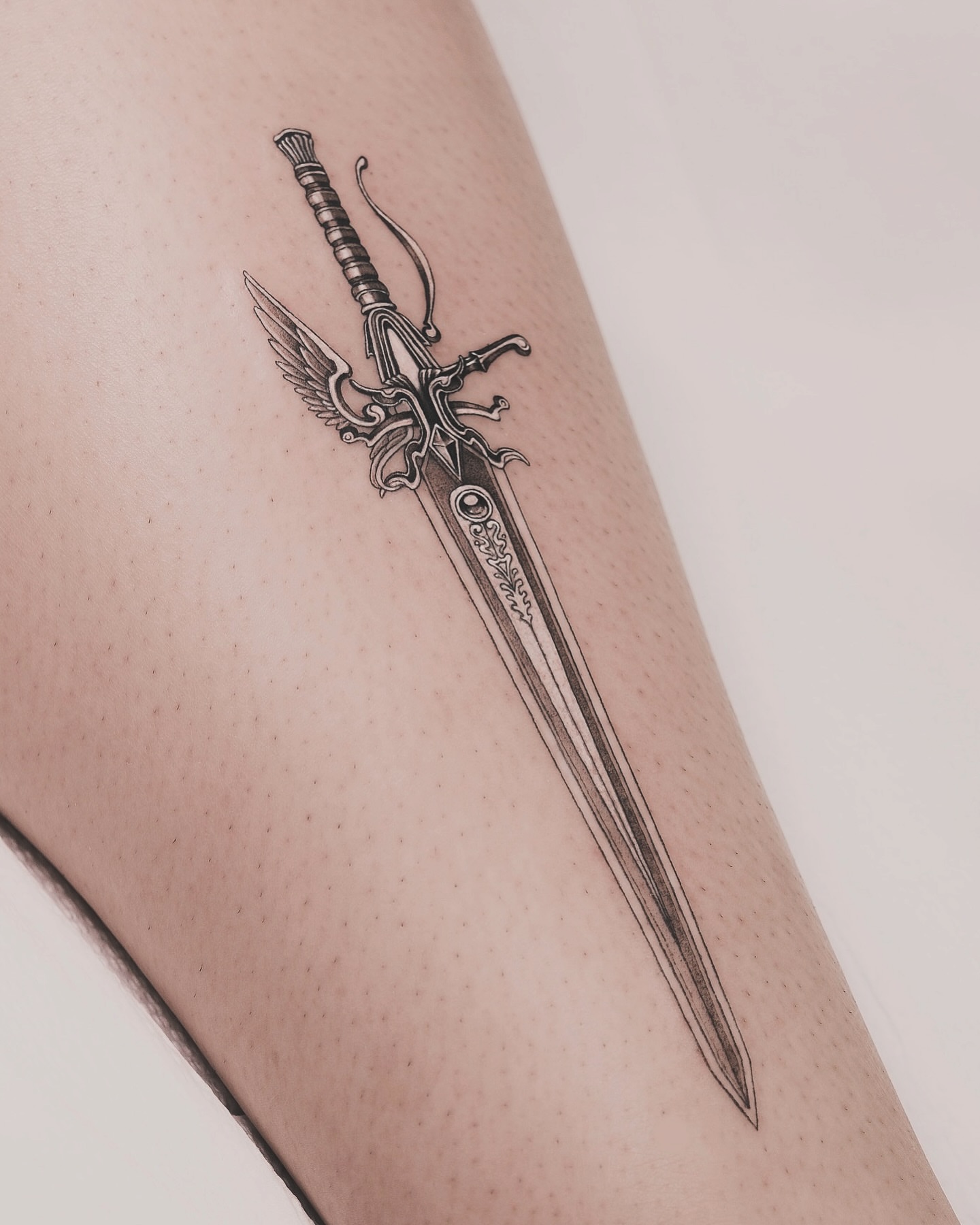 Tattoo by @pobitattoo — black_and_grey