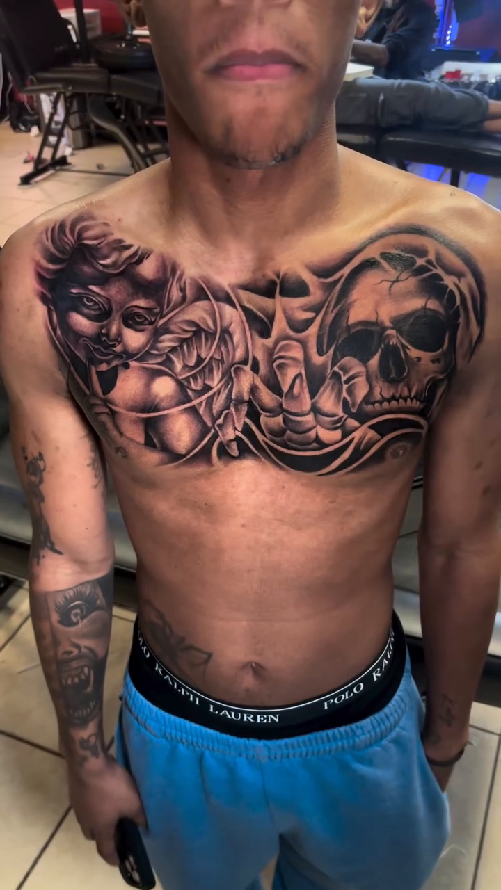Tattoo by @10ktop_ink — black_and_grey, realism