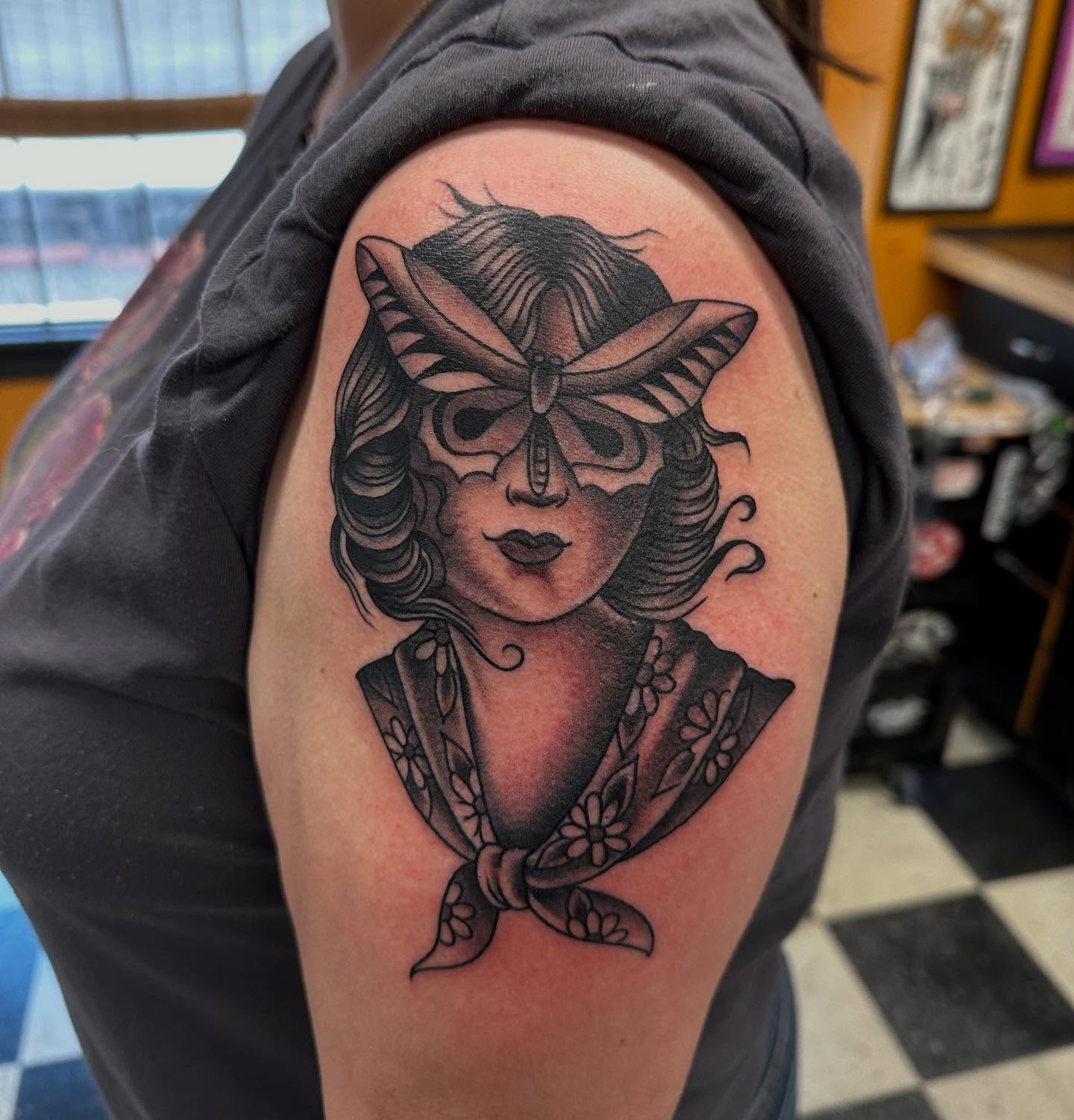 Tattoo by @gravestattooer — black_and_grey, realism