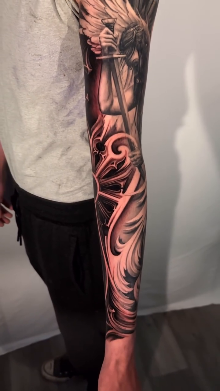 Tattoo by @jamesstrickland — dark_realism, black_and_grey