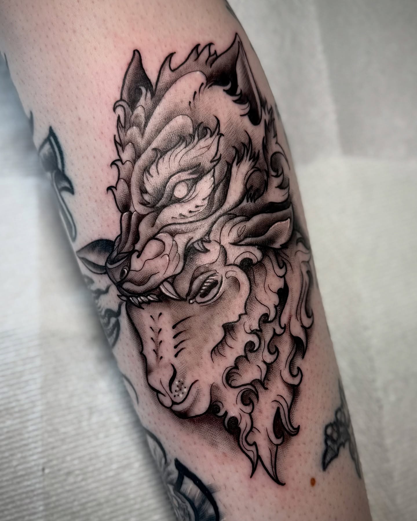 Tattoo by @urmomtat2 — black_and_grey, realism