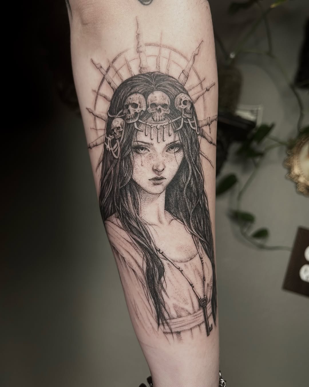 Tattoo by @savmaxtatz โ black_and_grey, dark_realism