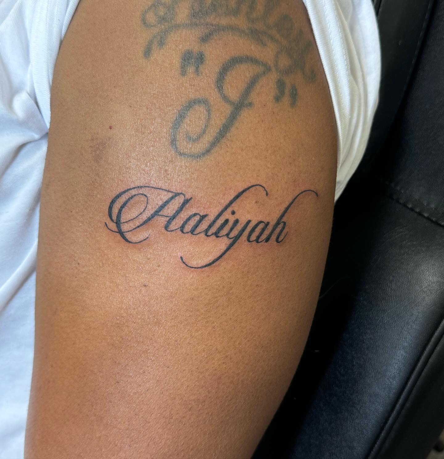 Tattoo by @gluhd_ink — lettering_script