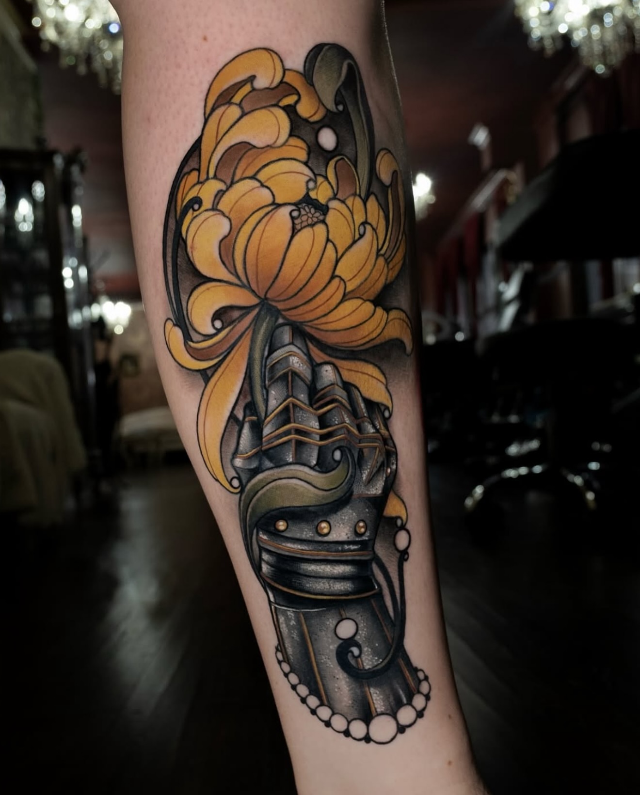Tattoo by @krishtattoo — american_traditional, dotwork