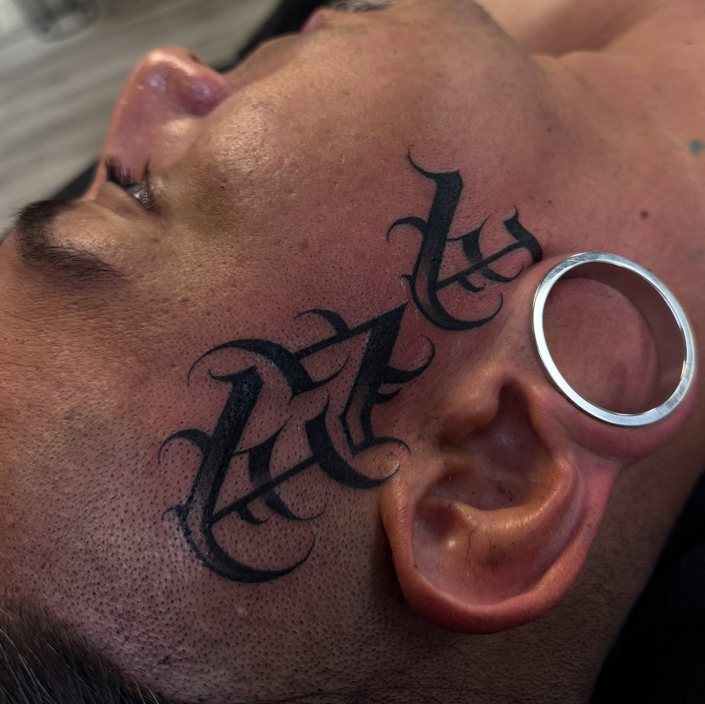 Script lettering lettering script tattoo on the neck by Letterrealmstudio