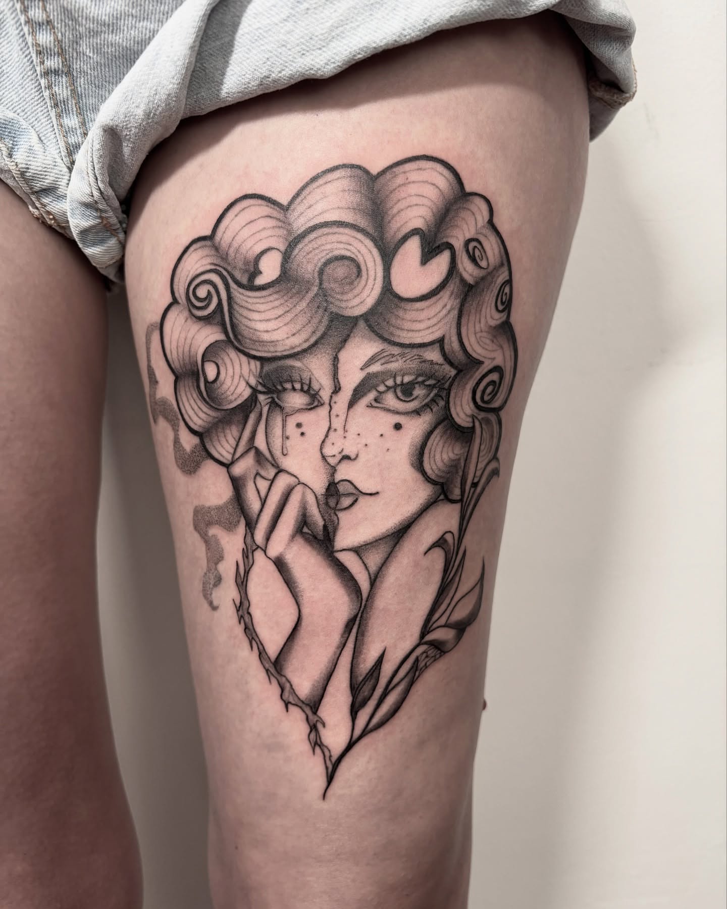 Tattoo by @ariusink — black_and_grey