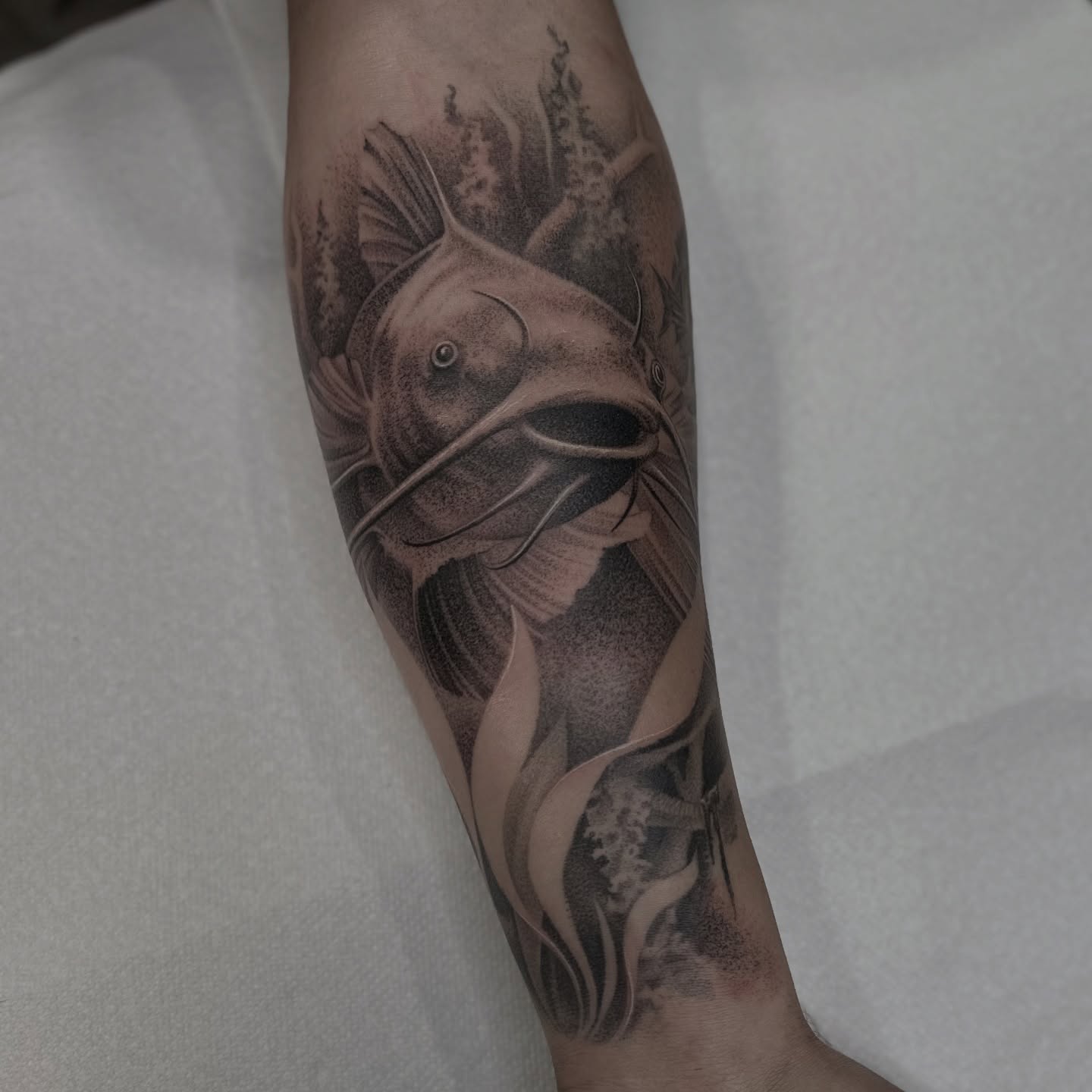 Tattoo by @beholds_ — dotwork, realism