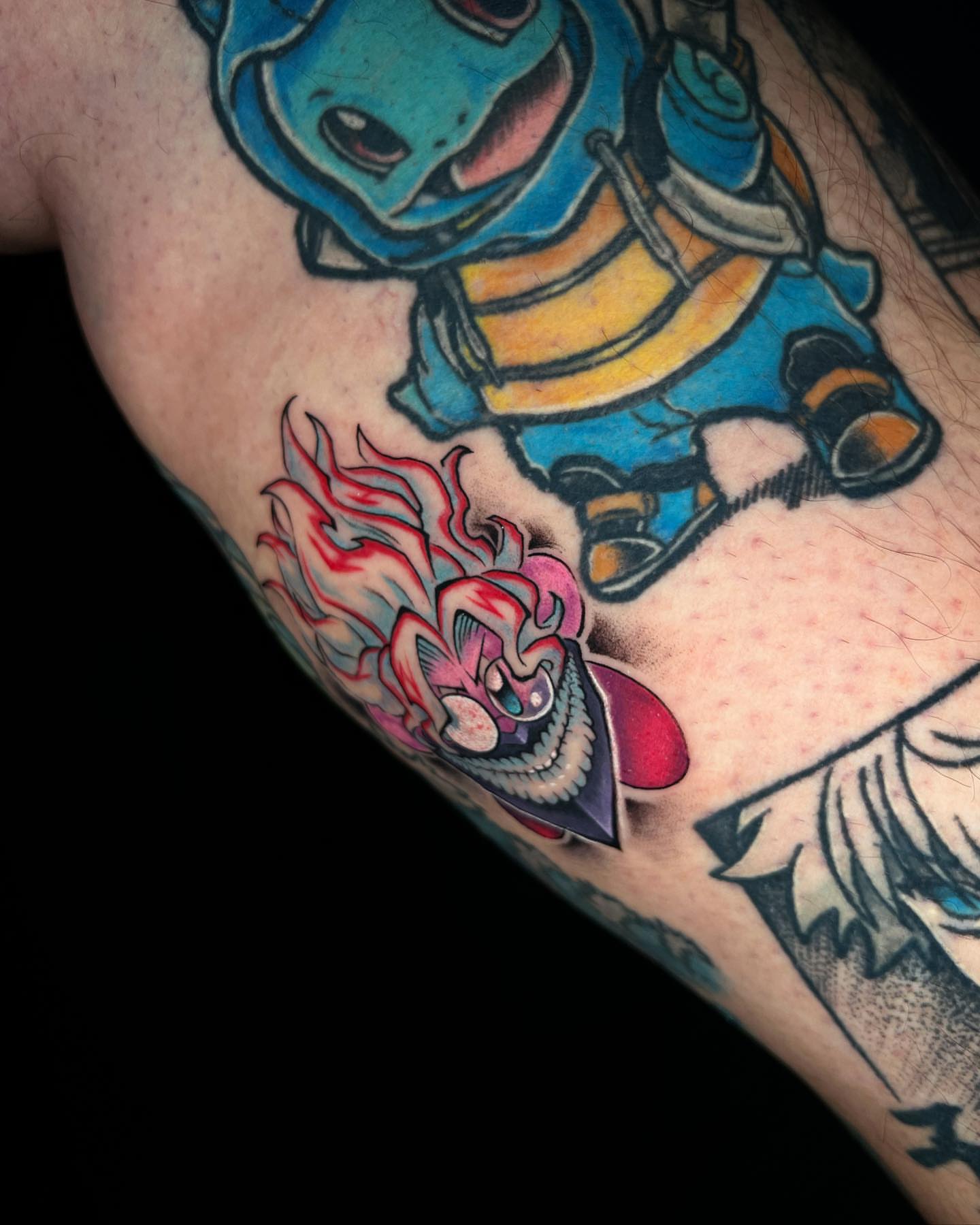 Tattoo by @gameboycolortattoos — new_school, anime