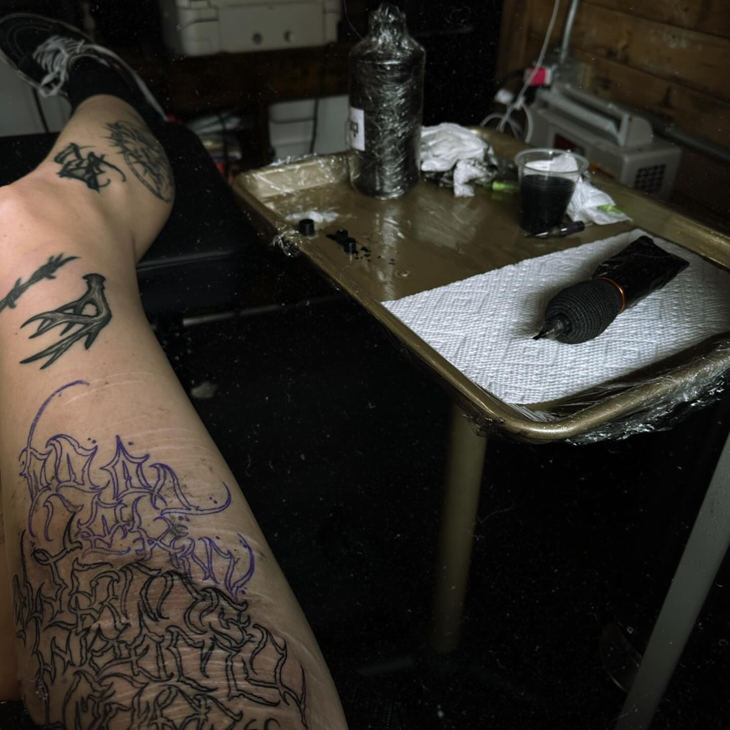 Tattoo by @quail.tattoos — black_and_grey