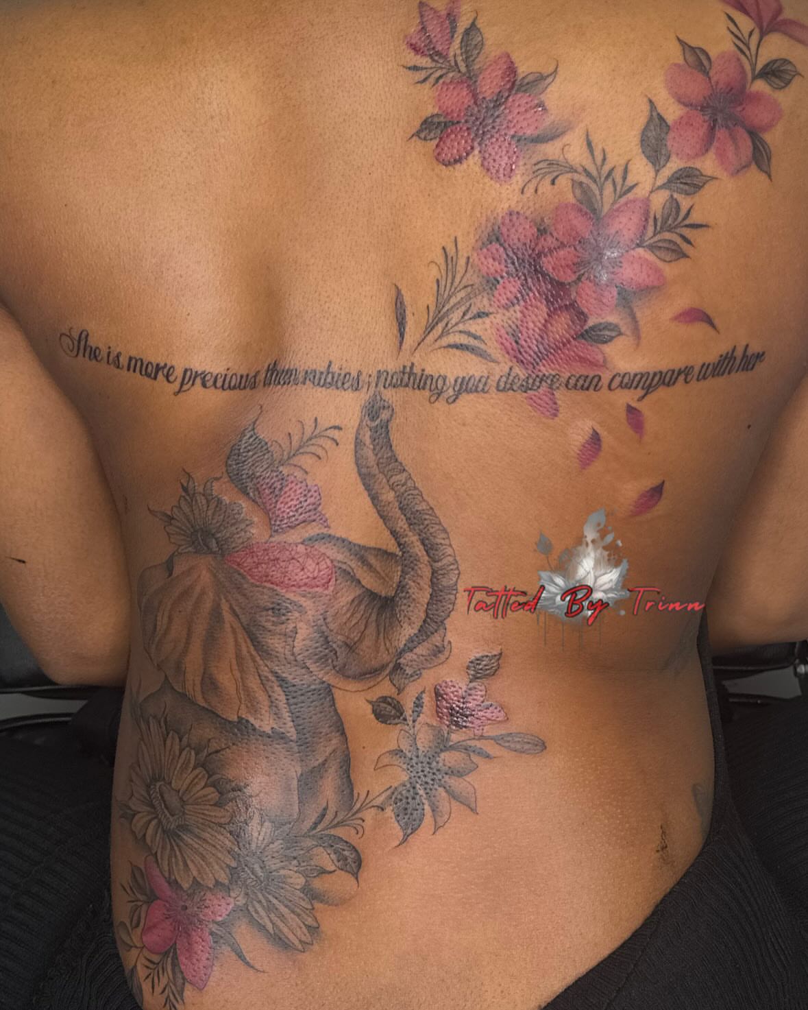 Tattoo by @tattedbytrinn — realism, dotwork