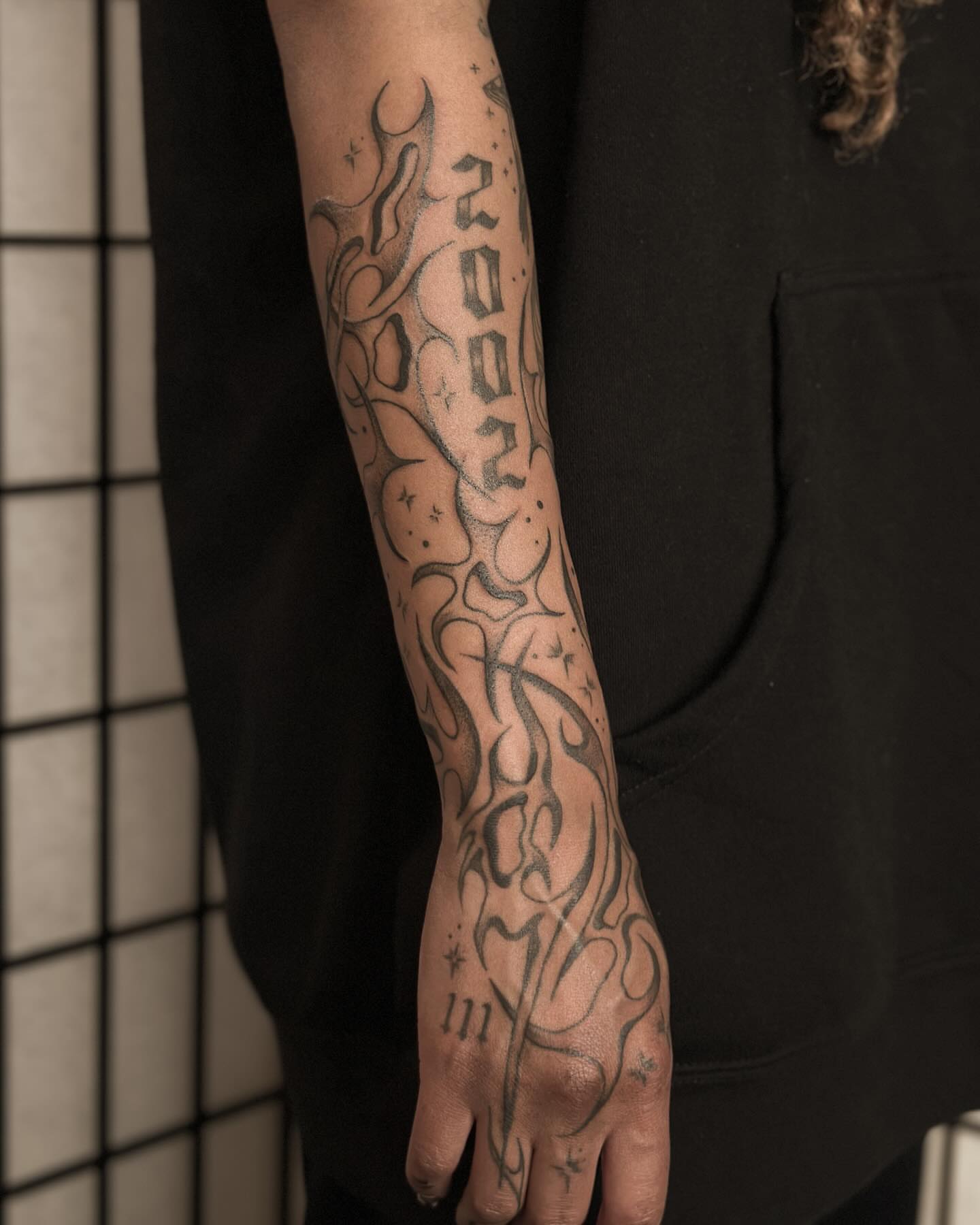 Flame and numbers tribal tattoo on the forearm by πππππππππ β ππππ ππππ ππππ ππππππ ππππππ, Salt Lake City, Utah