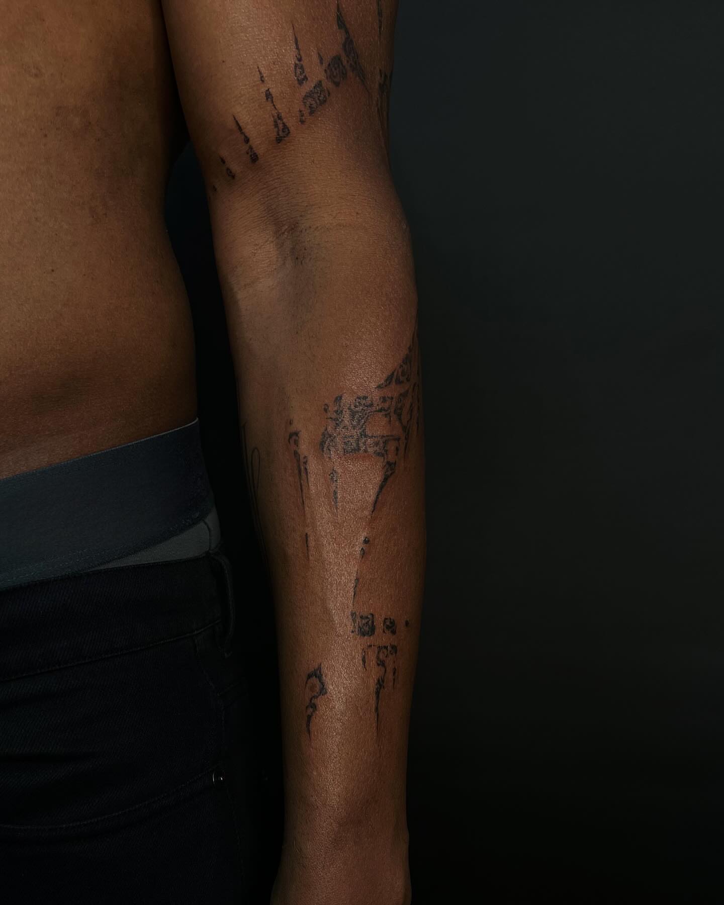 Tattoo by @orbritual — black_and_grey