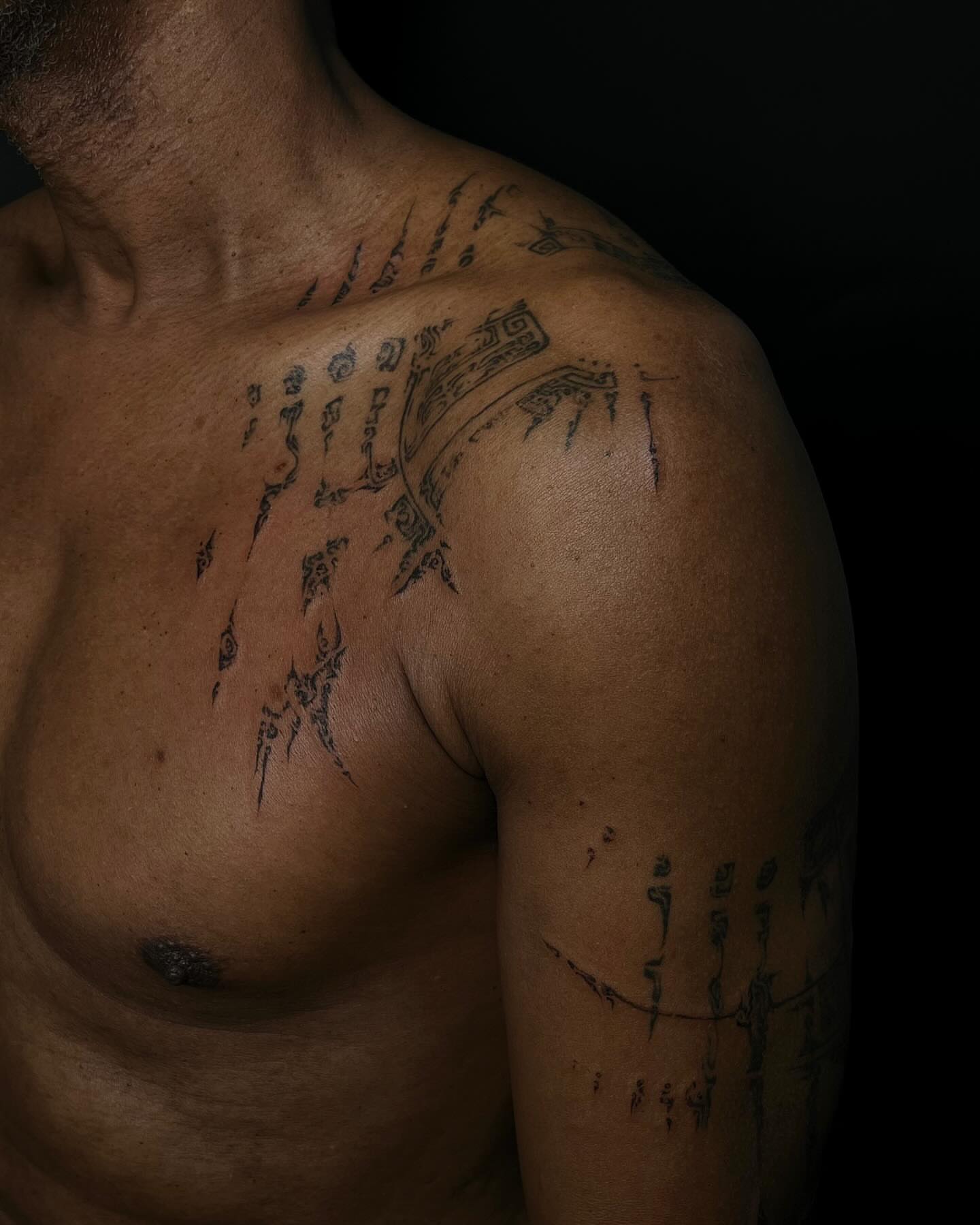 Tattoo by @orbritual — black_and_grey