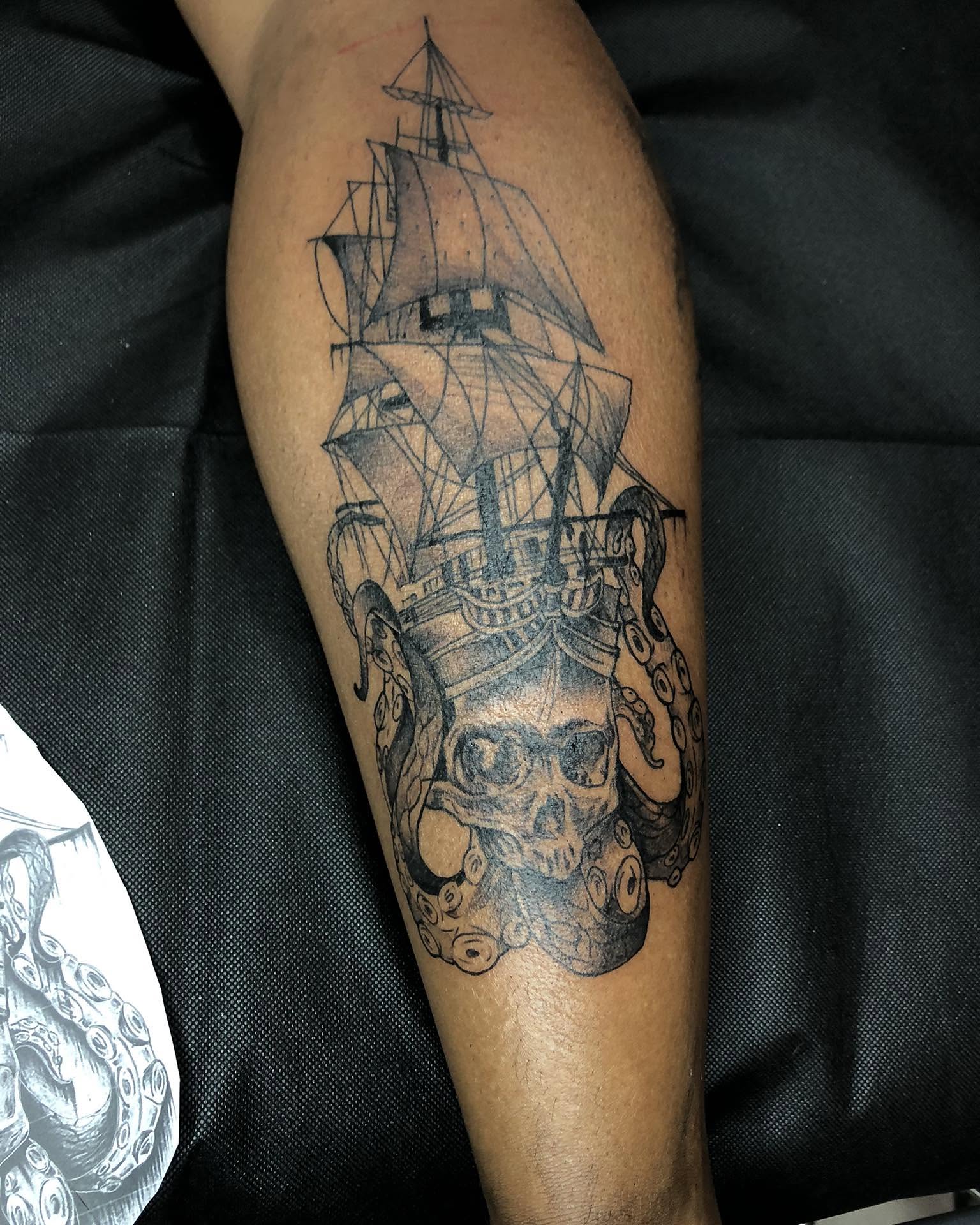 Tattoo by @gotha_chiquitraca — black_and_grey, realism