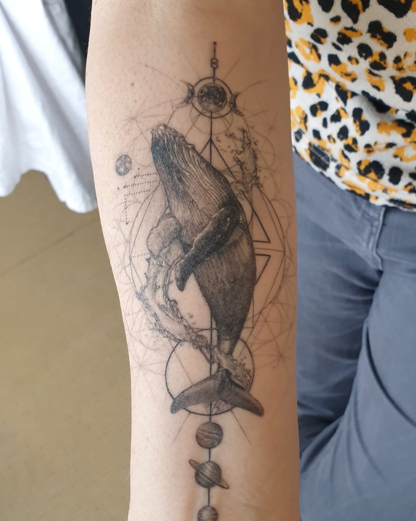 Tattoo by @gayitattoo — black_and_grey, geometric