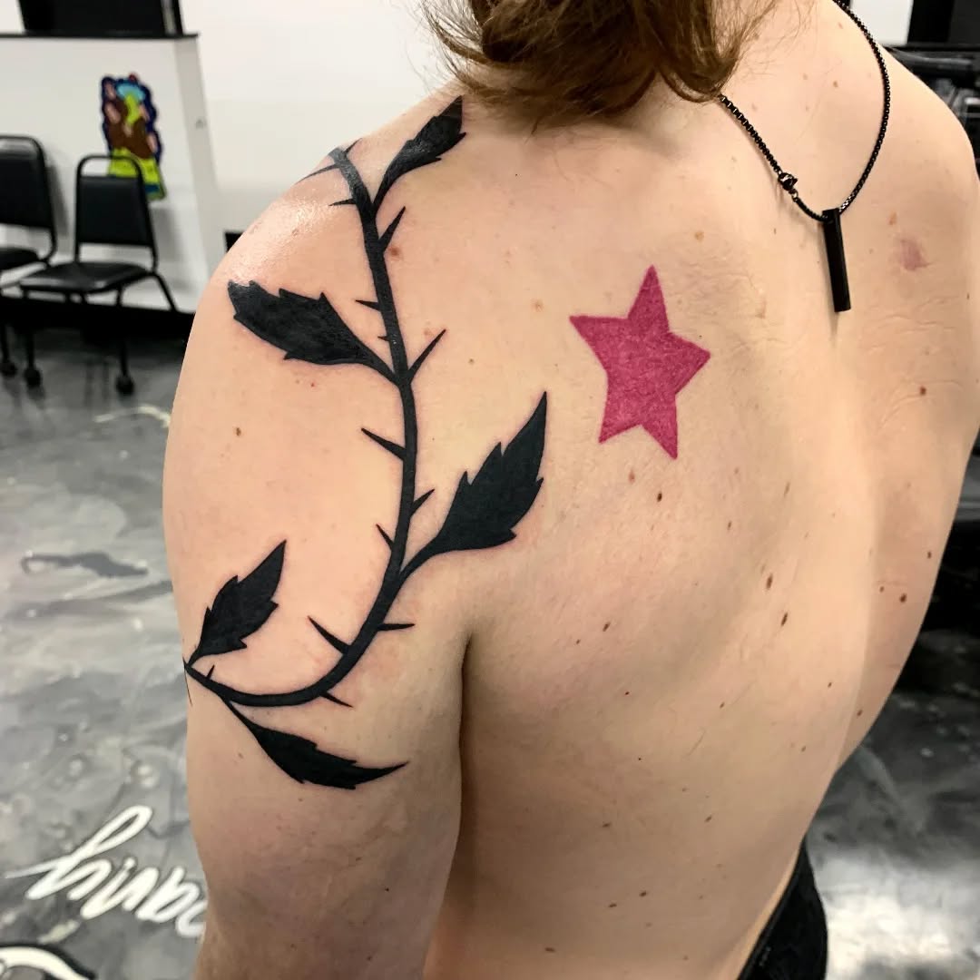 Tattoo by @andra_inks — blackwork, minimalist