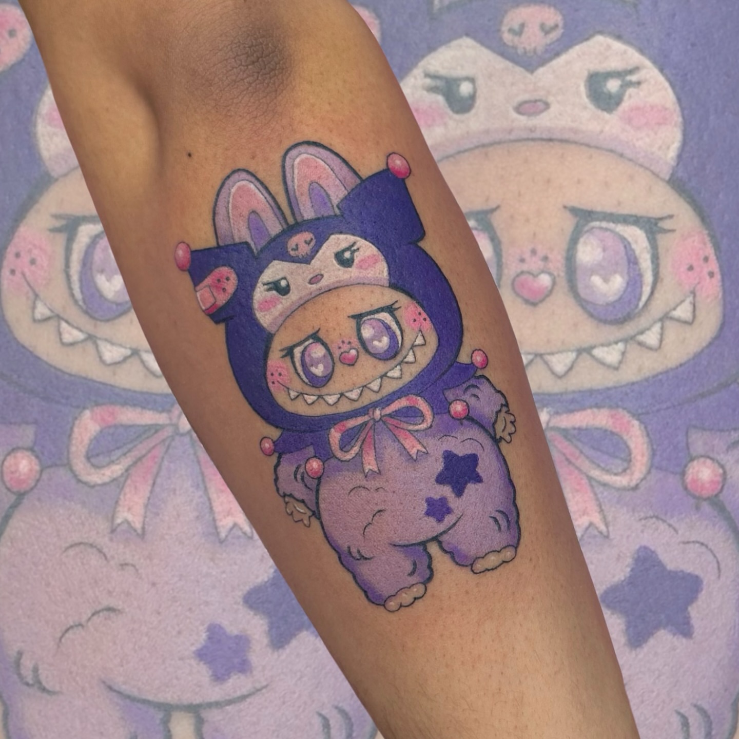 Tattoo by @phantom.tats — dotwork, anime