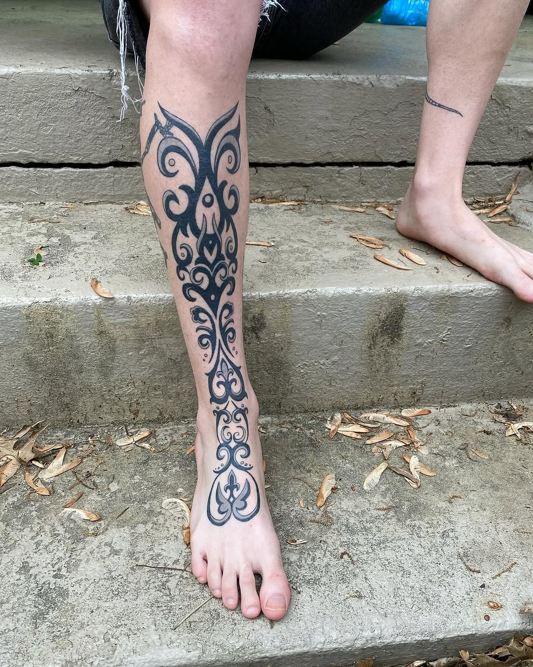 Tattoo by @oliviatawzertattoo — ornamental, black_and_grey