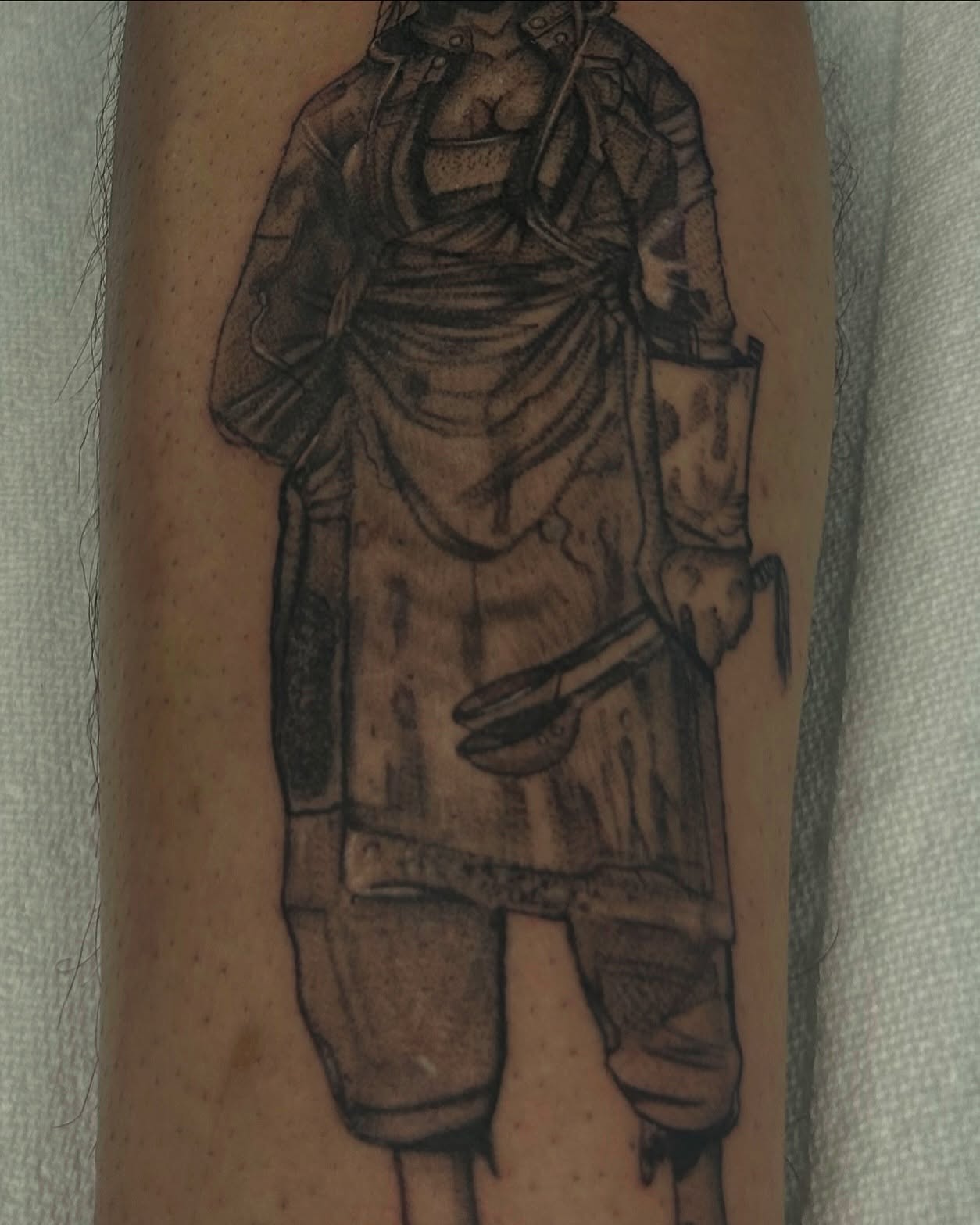 Tattoo by @deadgirltatting — black_and_grey