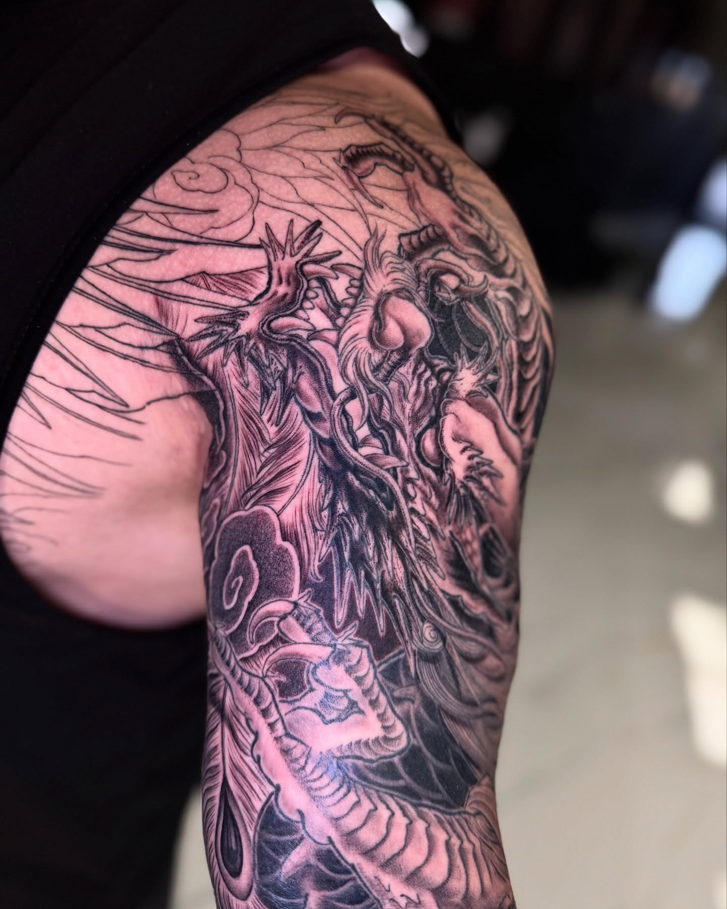 Tattoo by @tuannguyen_tattoo — black_and_grey, realism