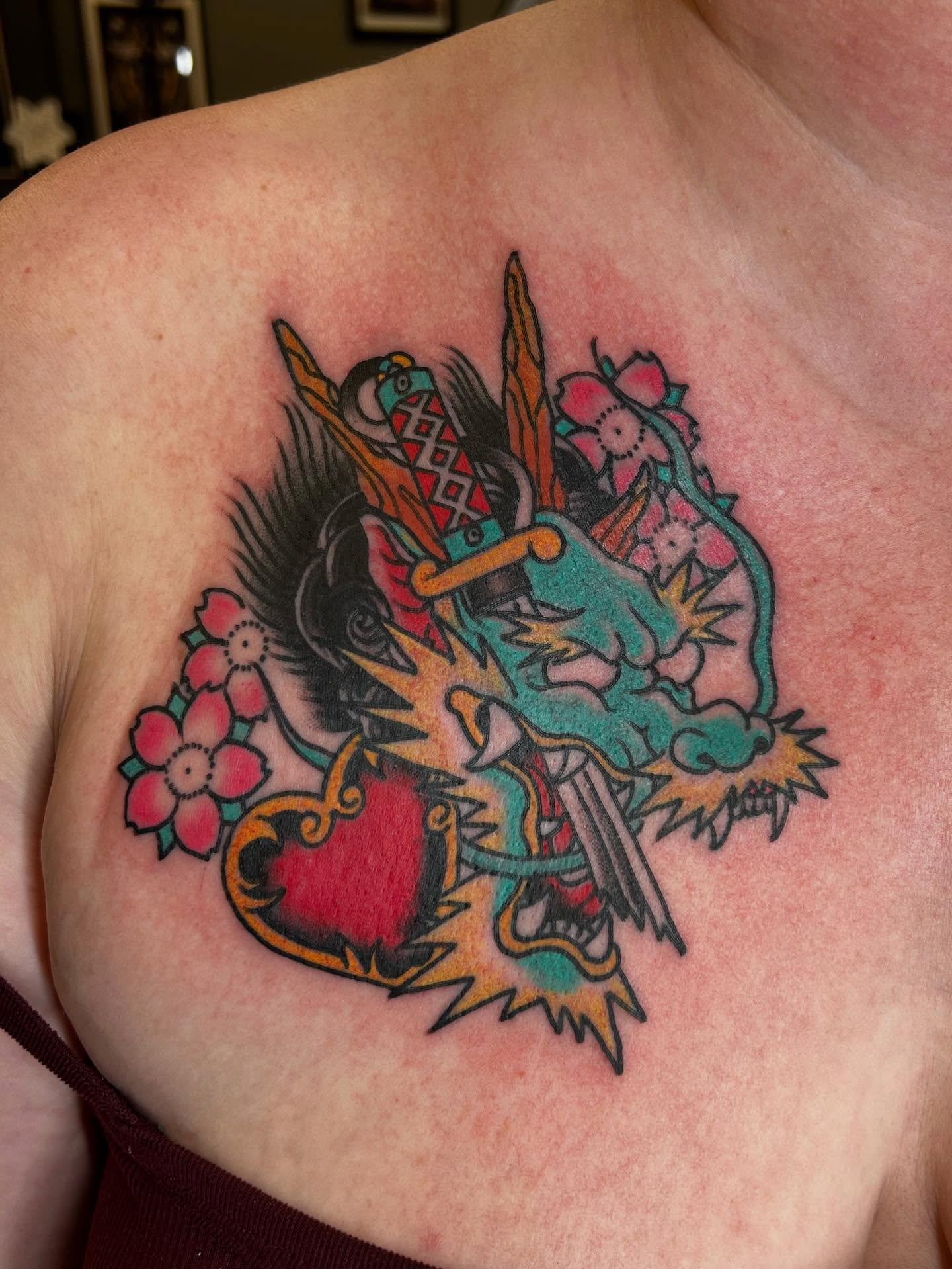 Tattoo by @kakesu_tattoo — american_traditional, dotwork