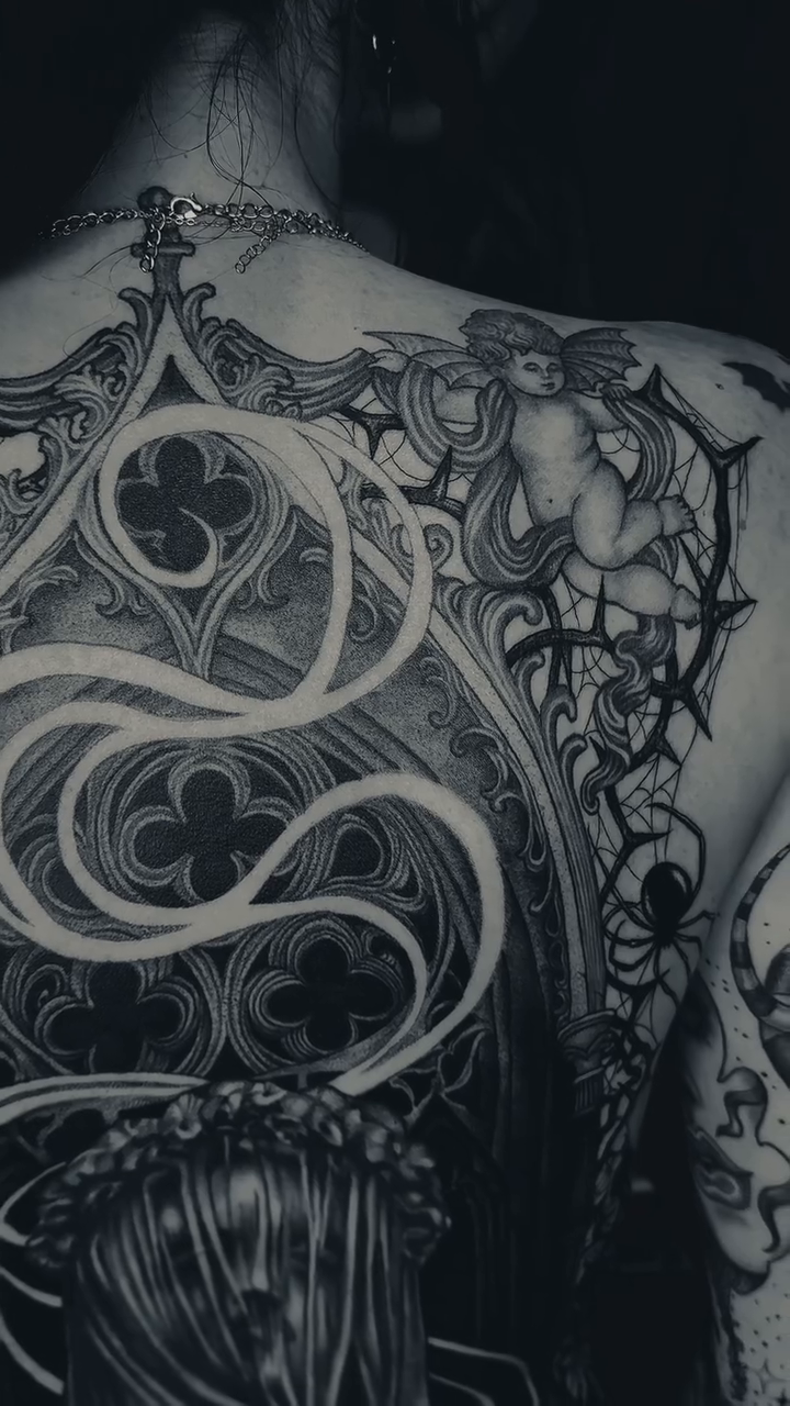 Tattoo by @artofmiguelangelflores — dark_realism, ornamental