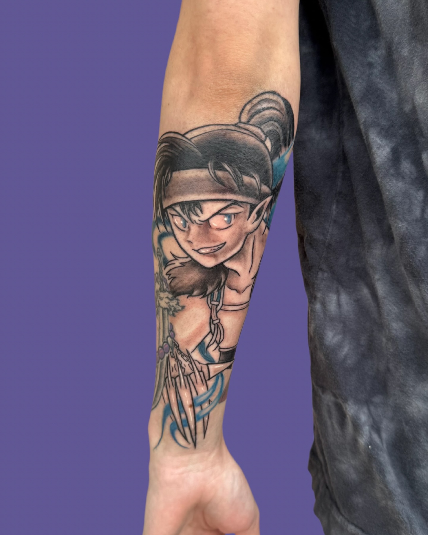 Tattoo by @yourlocalmisfit — anime, tribal