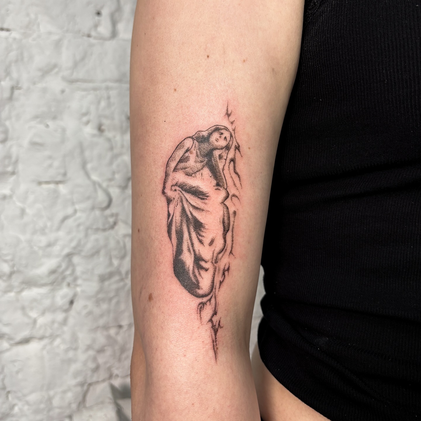 Tattoo by @web4tt — black_and_grey, realism