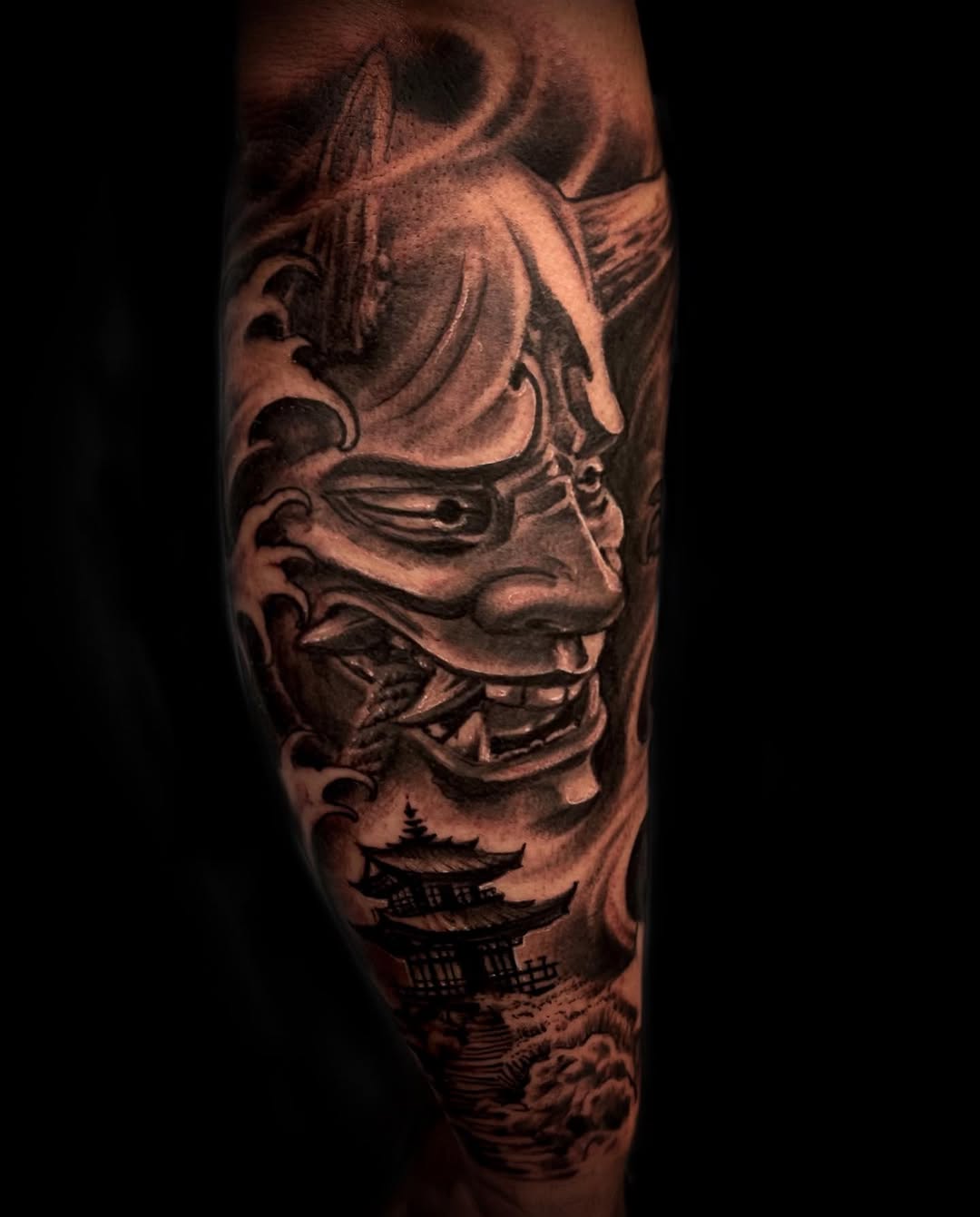 Tattoo by @greg_victory — japanese_irezumi, black_and_grey
