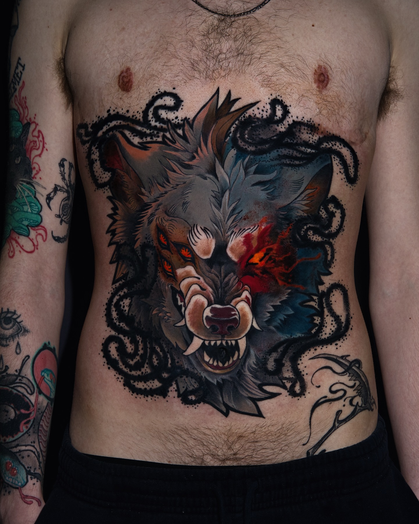 Tattoo by @theredcrownmagic — dotwork, realism