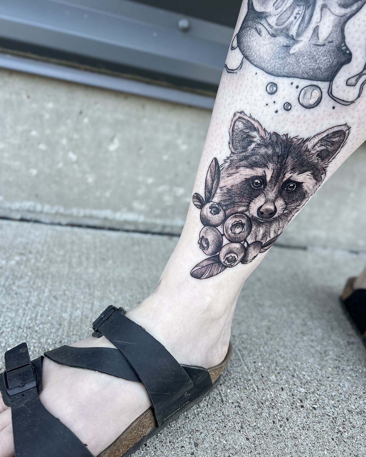 Tattoo by @reaganinks — black_and_grey