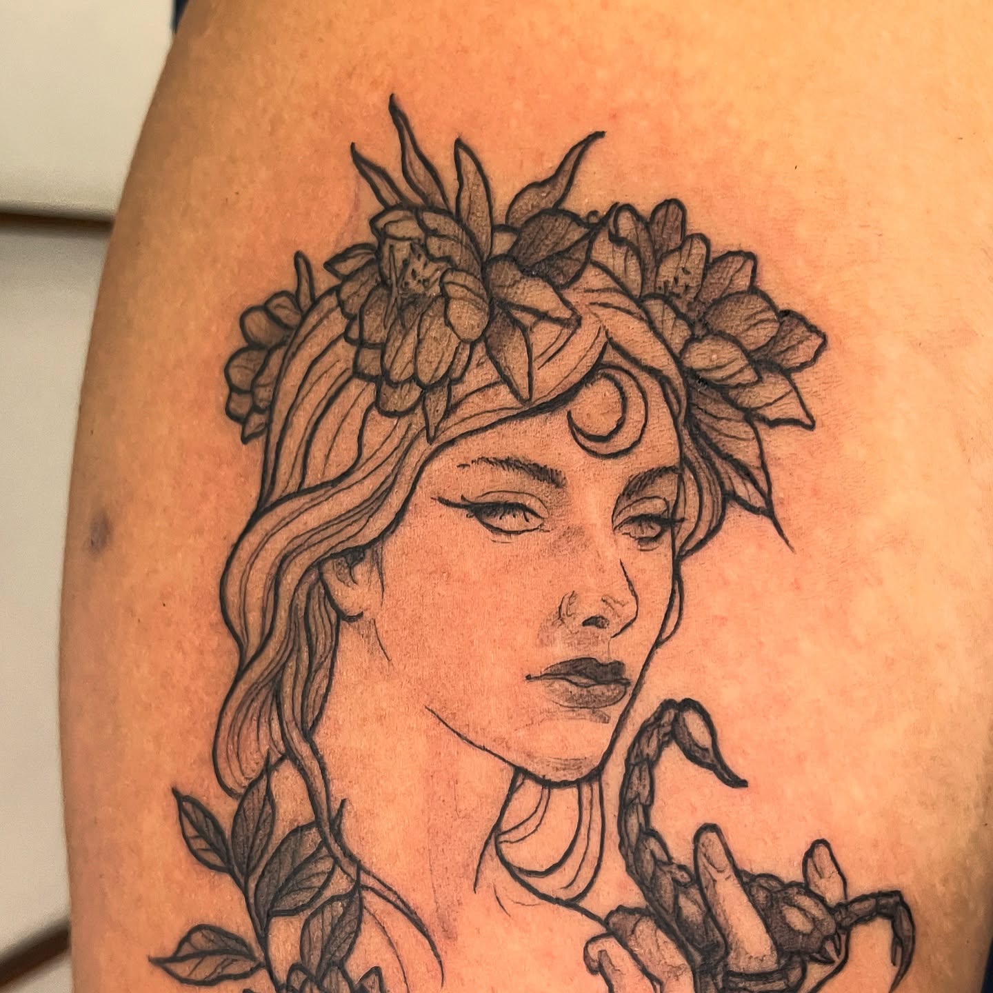 Tattoo by @eudipaula — black_and_grey, realism