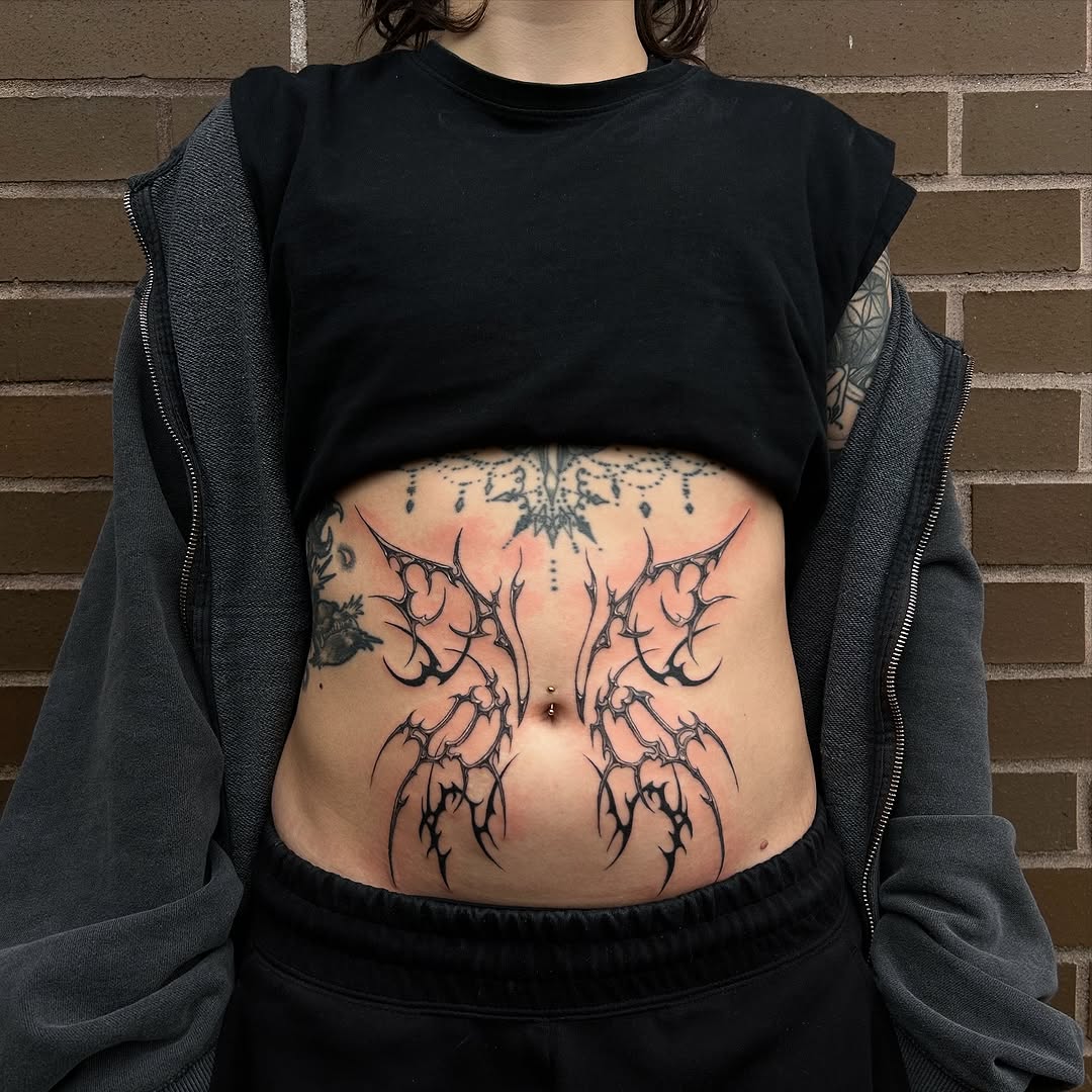 Tattoo by @deadkaylietattoo — blackwork, ornamental