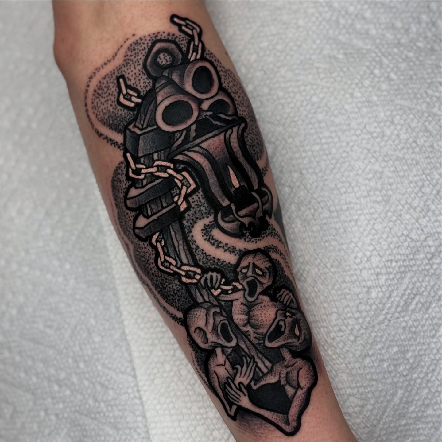 Tattoo by @tony_wayne — dotwork, black_and_grey