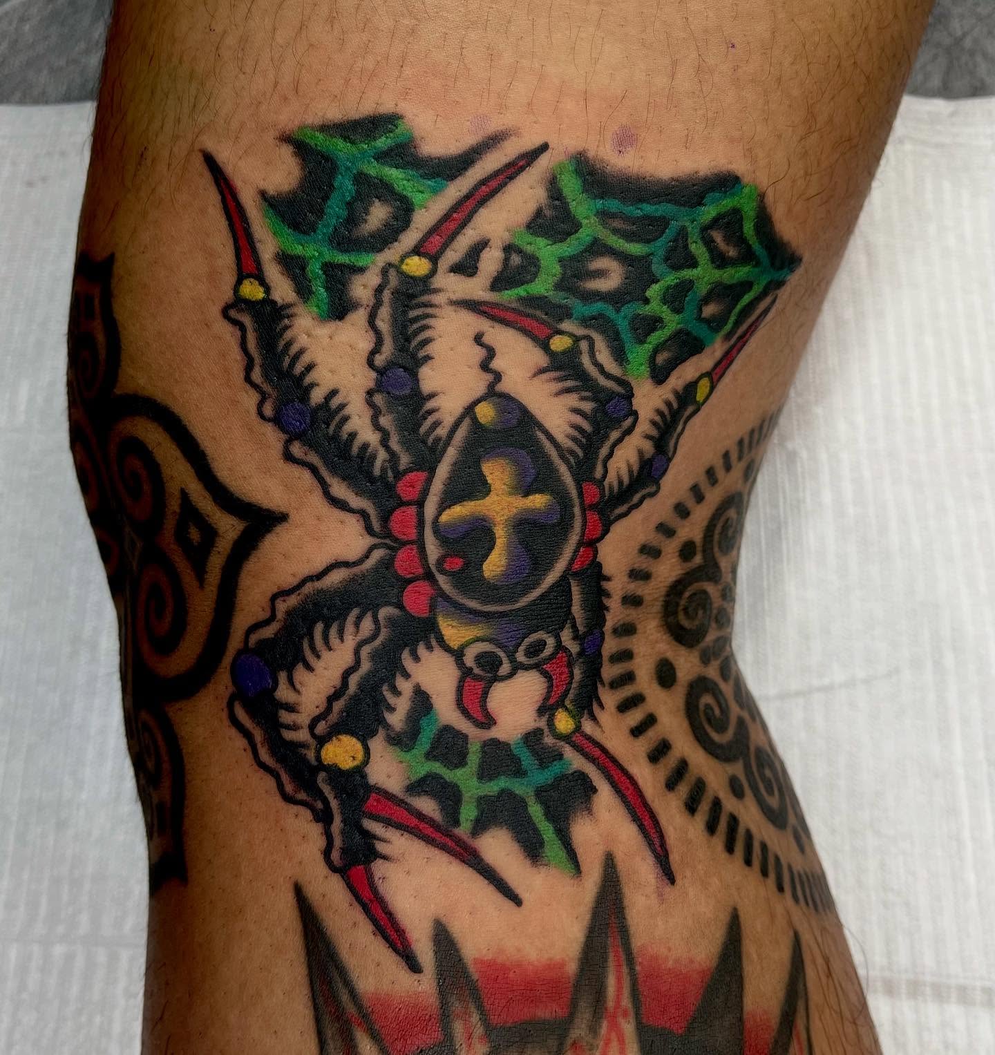 Jester American traditional tattoo on the forearm by Jimmy Ho
