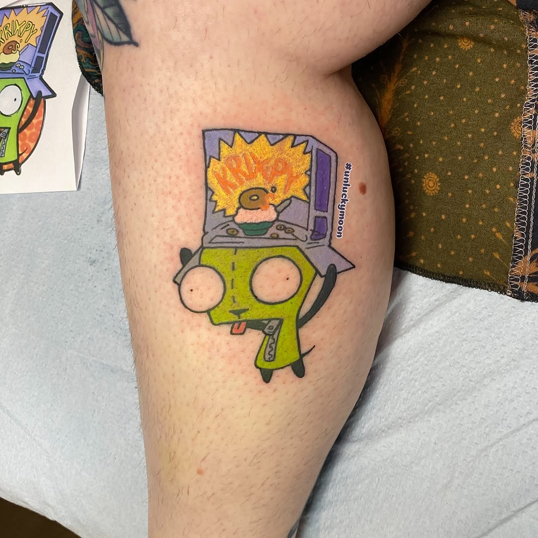 Tattoo by @unluckymoon โ new_school, anime