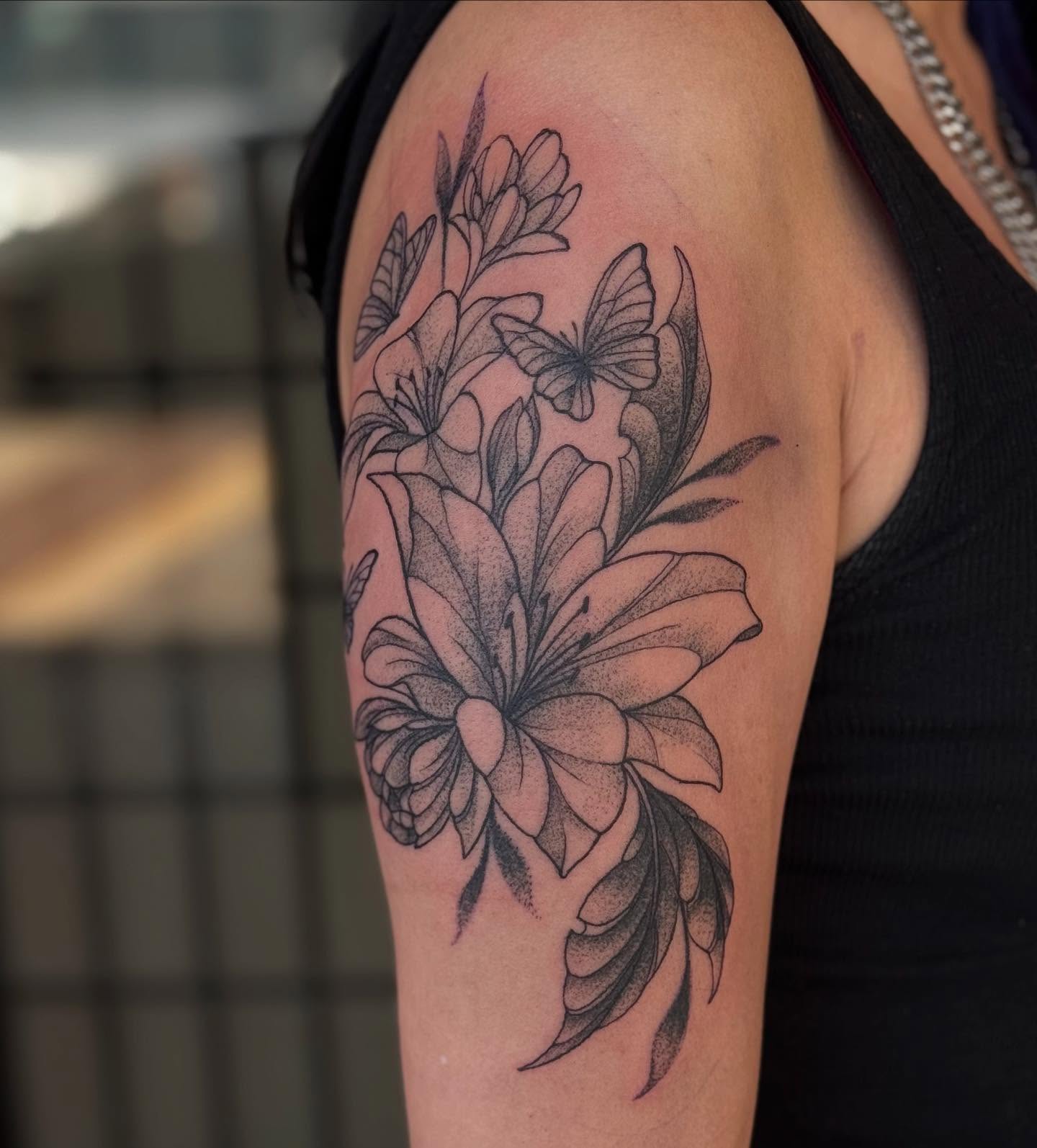 Tattoo by @porcelain_tats โ dotwork, black_and_grey