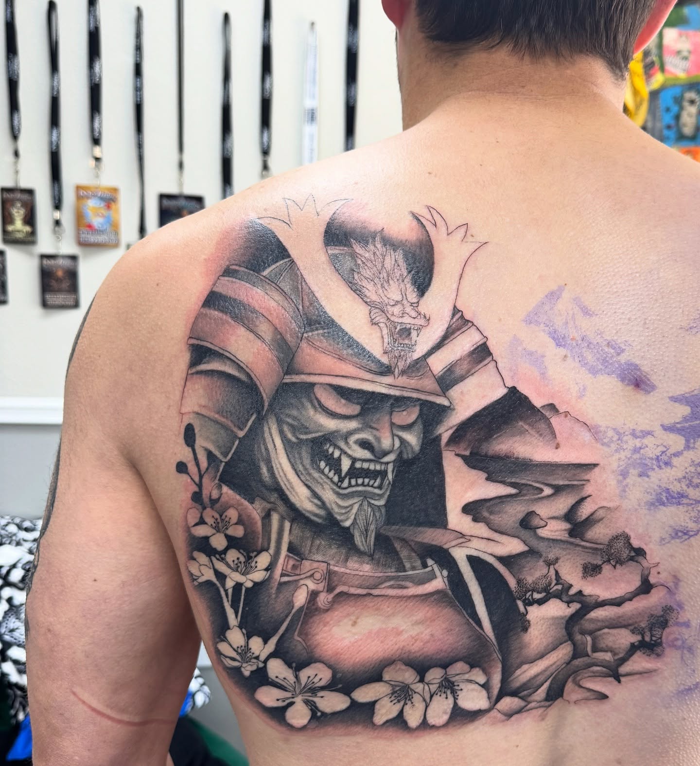 Samurai warrior japanese irezumi tattoo on the back by Mo Dinero🎰