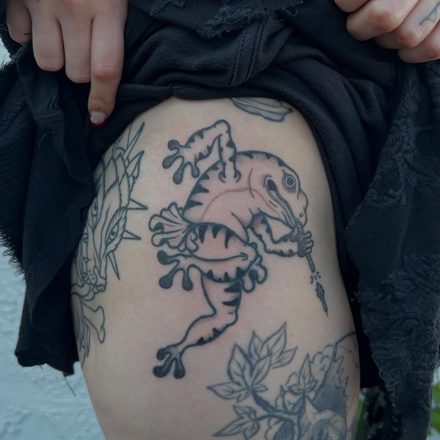 Tattoo by @allisoninkstattoo — black_and_grey