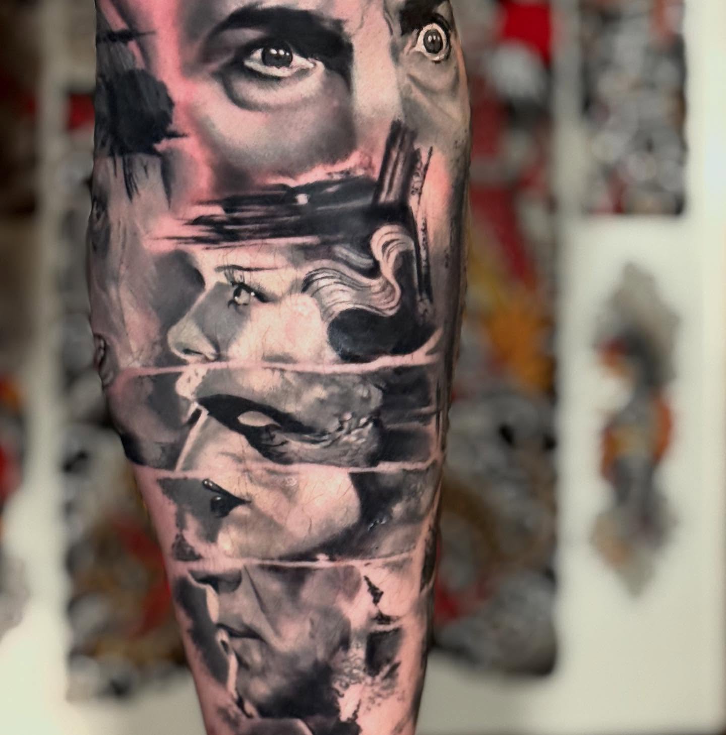 Tattoo by @tattoosbytravis — black_and_grey, realism
