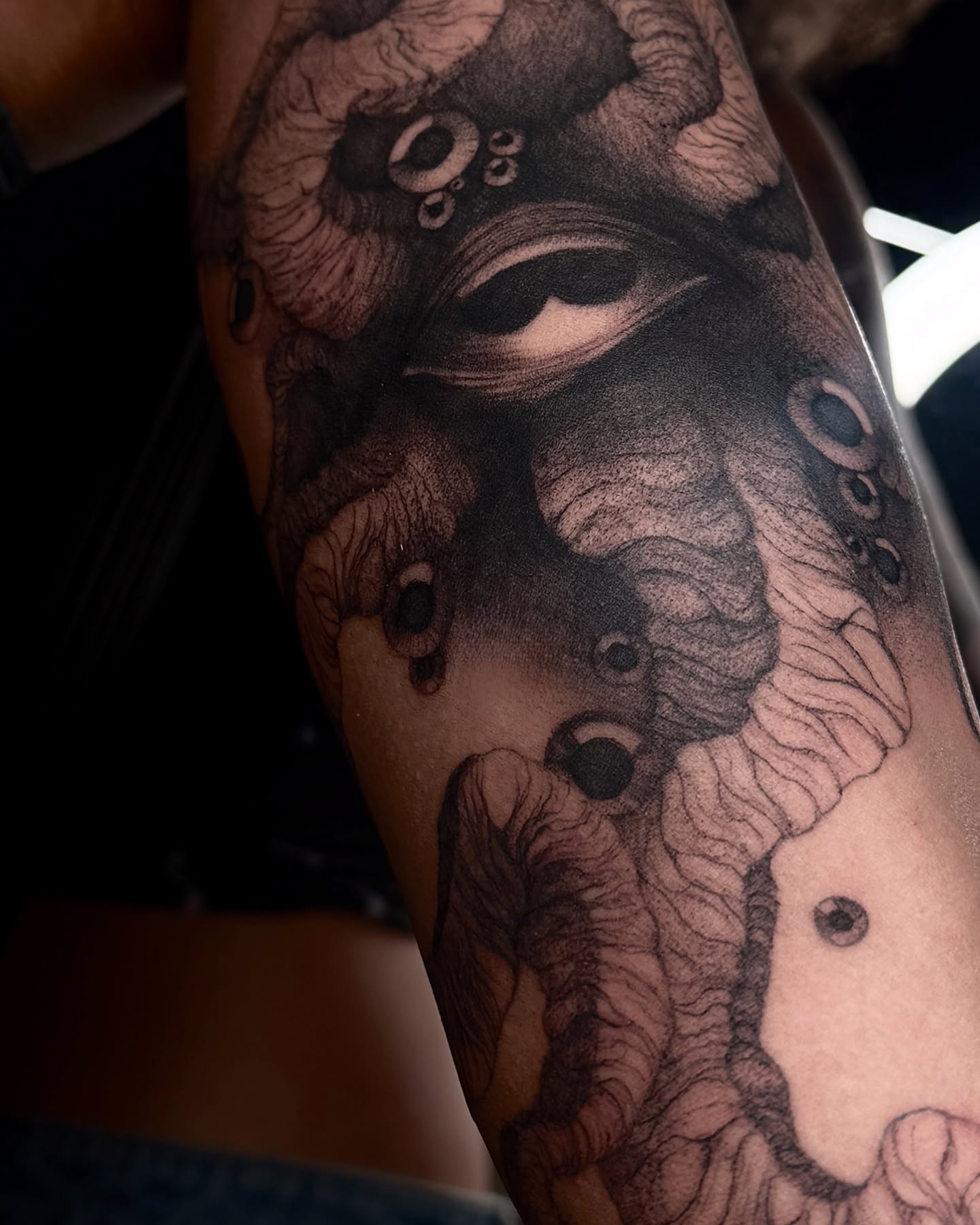 Tattoo by @grimsaintt — black_and_grey, realism