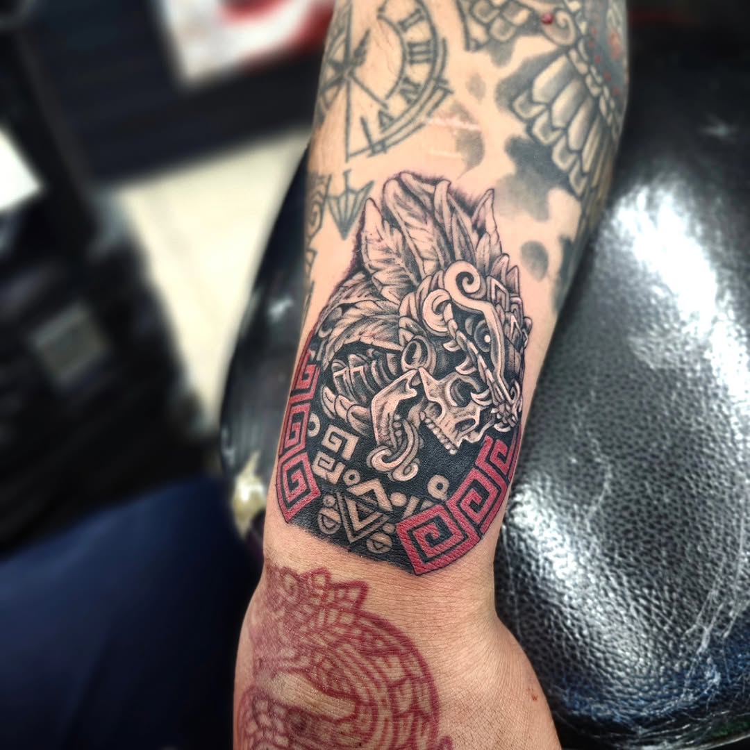 Tattoo by @tattootheblvd — black_and_grey, geometric